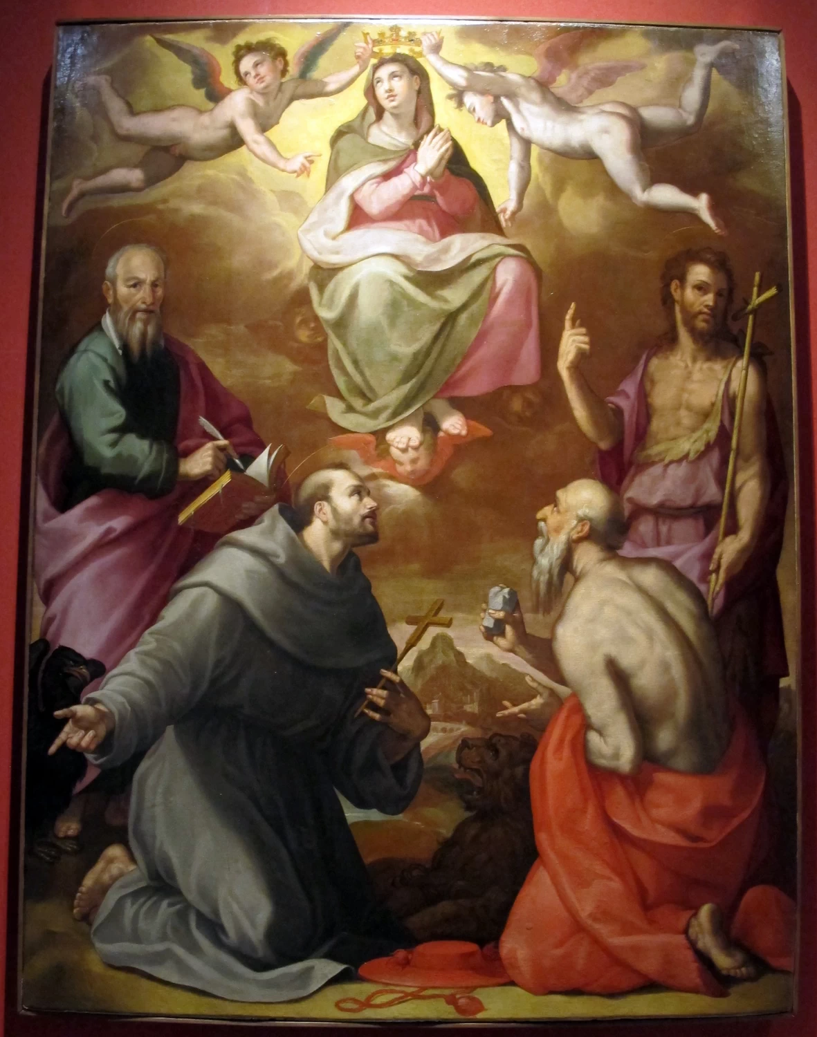Assunta, angeli e i ss. Giovanni evangelista, Francesco, Girolamo e G. Battista - San Clemente a Sociana